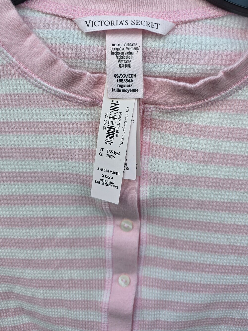 Victoria's SecretSoft Thermal Henley Long Pajama Set - Picture 5 of 5